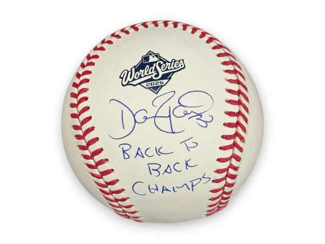 Dave Roberts Signed 2025 World Series Baseball "Back To Back Champs" Dodgers BAS