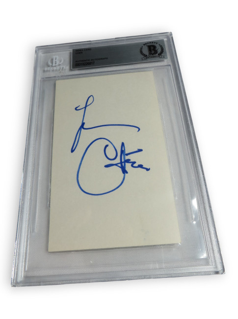 Cher Signed Autographed Index Card Singer Actress Legend BAS Slabbed 817