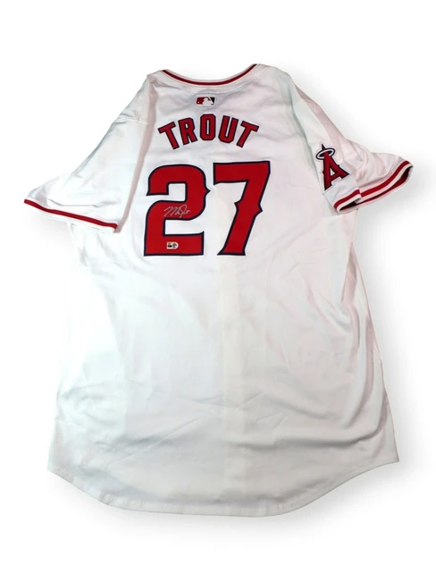 Mike Trout Signed Autographed Jersey Authentic Angels Home White MLB 283284