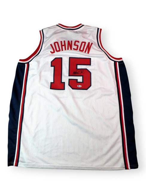 Magic Johnson Signed Autographed Jersey Team USA Olympics Lakers BAS MJ11761