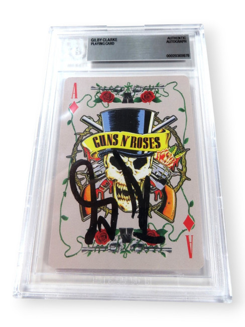 Gilby Clarke Signed Autographed Playing Card Guns N Roses Ace Diamonds BAS 9878