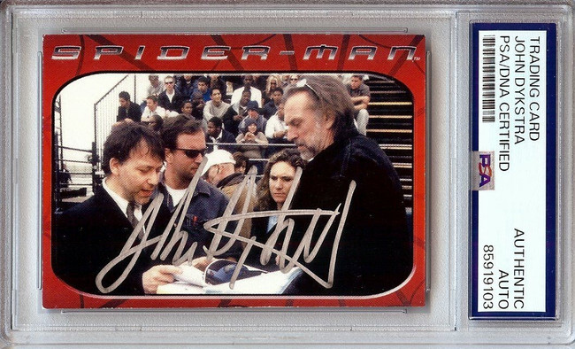 John Dykstra Signed Autographed Trading Card 2001 Spider-Man Effects PSA 9103