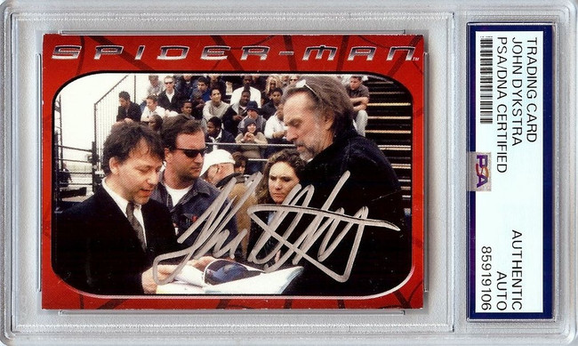John Dykstra Signed Autographed Trading Card 2001 Spider-Man Effects PSA 9106