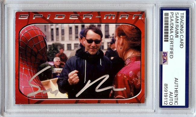 Sam Raimi Signed Autographed Trading Card 2002 Spider-Man Director PSA 9112