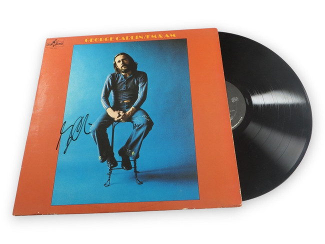 George Carlin Signed Autographed Record Album Cover FM & AM BAS BW76878