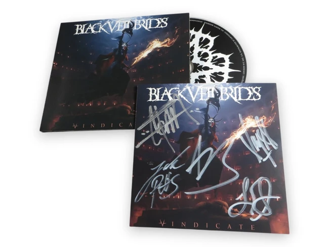 Black Veil Brides Band Signed Autographed CD Insert Vindicate 5 Sigs JSA CR33409