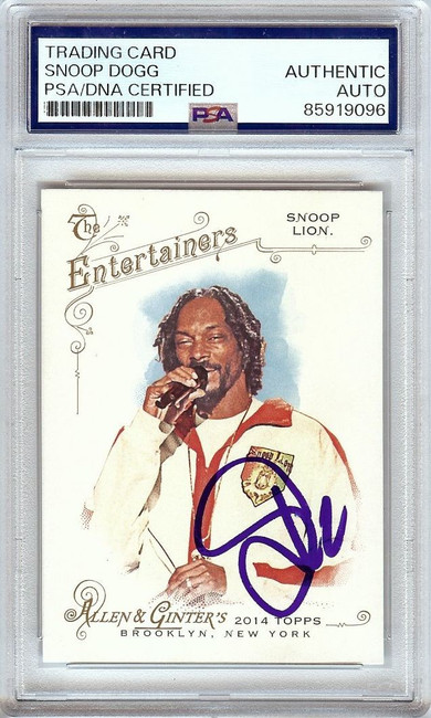 Snoop Dogg Signed Autographed Trading Card 2015 Topps Allen & Ginter PSA 9096