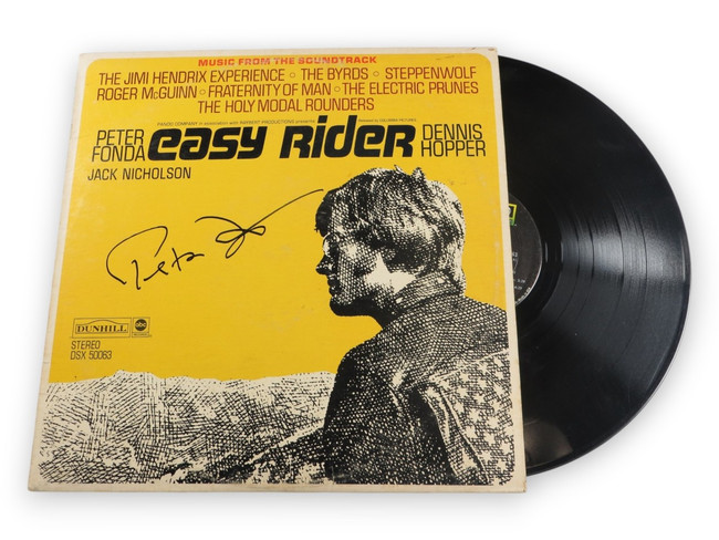 Peter Fonda Signed Autographed Record Album Cover Easy Rider BAS BW76870