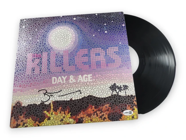 Brandon Flowers Signed Autographed Album Cover Killers Day & Age JSA CJ07706