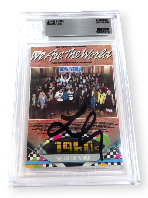 Lionel Richie Autographed Trading Card 2011 Topps We Are the World BAS 10 Auto