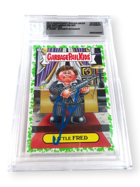 Al Pacino Signed Autographed Trading Card Garbage Pail Kids Little Fred BAS 0907