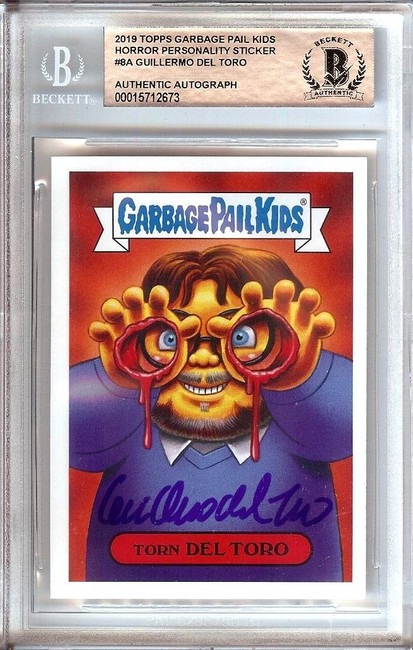 Guillermo del Toro Autographed Trading Card GPK Torn Del Toro Slabbed BAS 2673