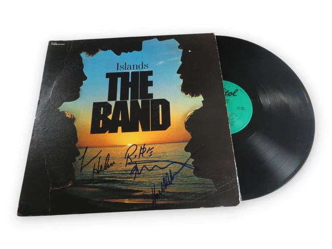 The Band Signed Autograph Record Album Cover Robertson Helm Hudson BAS AG002151