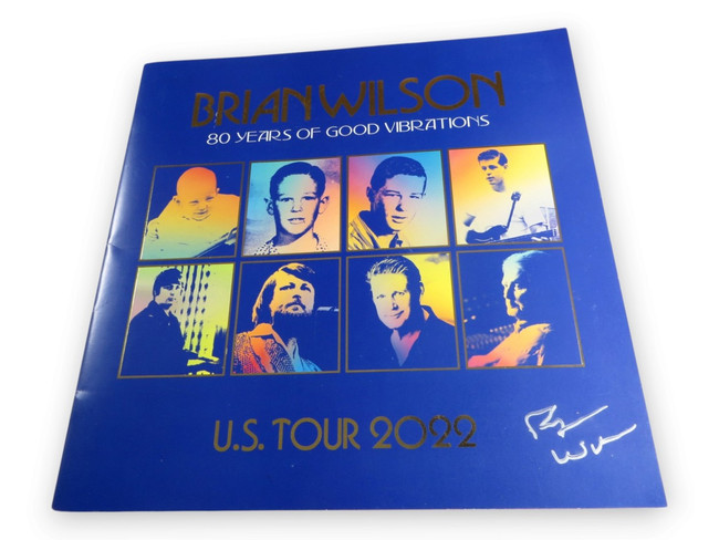 Brian Wilson Signed Autograph Tour Program Beach Boys 2022 US Tour BAS BY087132