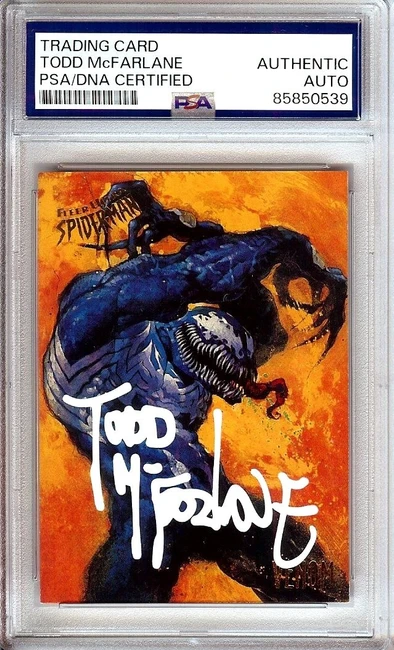 Todd McFarlane Signed Autographed Trading Card 1995 Fleer Ultra Venom PSA 0539