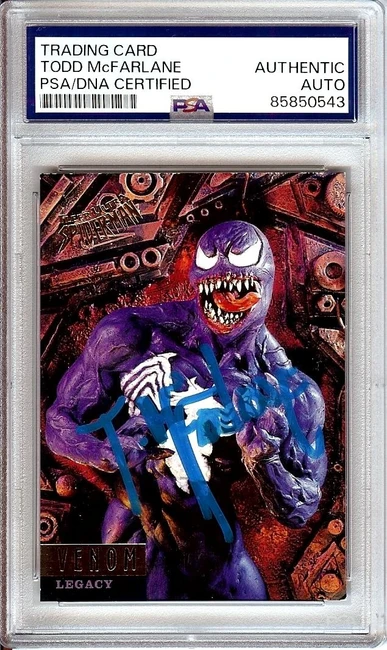 Todd McFarlane Signed Autographed Trading Card 1995 Fleer Ultra Venom PSA 0543