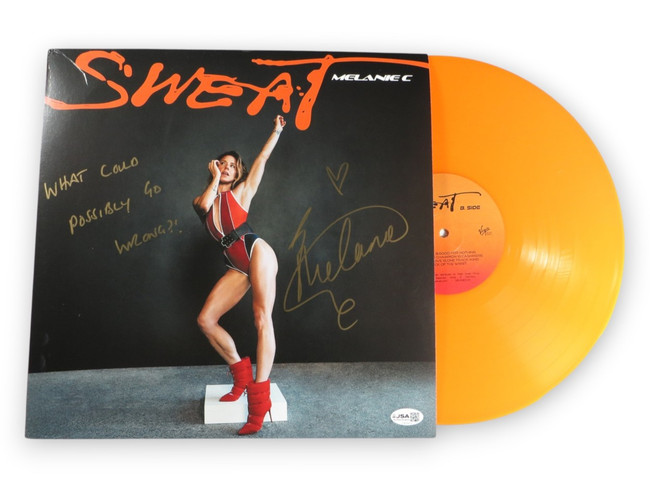 Melanie C Signed Autograph Album Cover Sweat "What Could Possibly Go Wrong" JSA