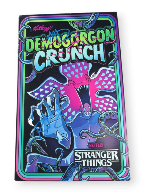 Ross Matt Duffer Brothers Dual Signed Cereal Box Stranger Things PSA AQ67979