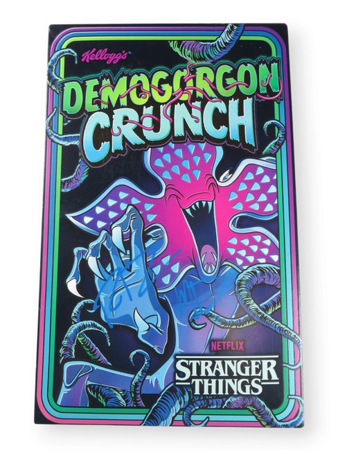 Ross Matt Duffer Brothers Dual Signed Cereal Box Stranger Things PSA AQ67980