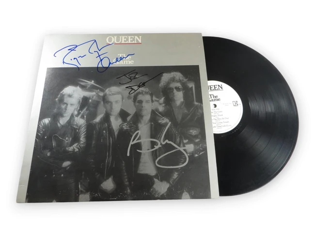 Queen Multi Signed Autographed Album Cover Brian May Taylor Deacon BAS AG002153