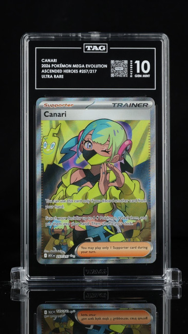 Canari 257/217 Pokemon 2026 Ascended Heroes Graded TAG 10 Gem Mint R4218548