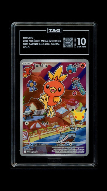 Torchic 056 Pokemon 2026 First Partner Illus S3 Graded TAG 10 Gem Mint P5308405