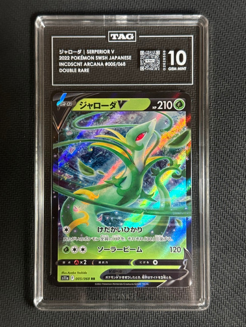 Serperior V 005/068 Pokemon 2022 Incandescent Arcana TAG 10 Gem 8596 Japanese