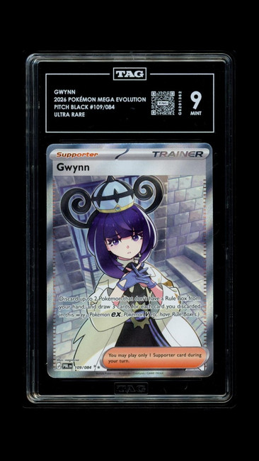 Gwynn 109/084 Pokemon 2026 Pitch Black Graded TAG 9 Mint G6201362