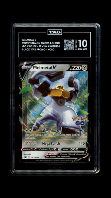 MELMETAL V SWSH224 Pokemon 2022 Pokemon GO Mewtwo Melmetal TAG 10 Gem C1087140