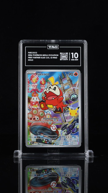 Fuecoco 062 Pokemon 2026 First Partner Illus S3 Graded TAG 10 Gem Mint N3291598