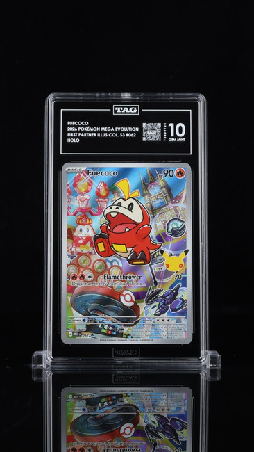Fuecoco 062 Pokemon 2026 First Partner Illus S3 Graded TAG 10 Gem Mint Y8839726