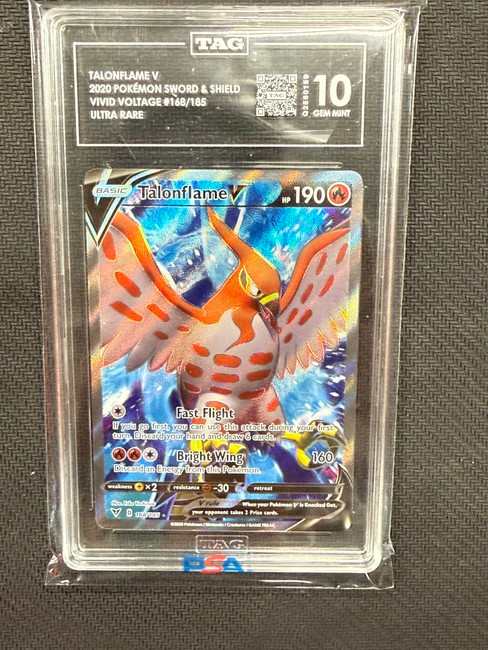 Talonflame V  Pokemon Vivid Voltage Ultra Rare TAG 10 PSA #168/185