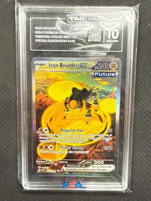 Iron Boulder EX  Temporal Forces Special Illustration Rare TAG 10 PSA #207/162