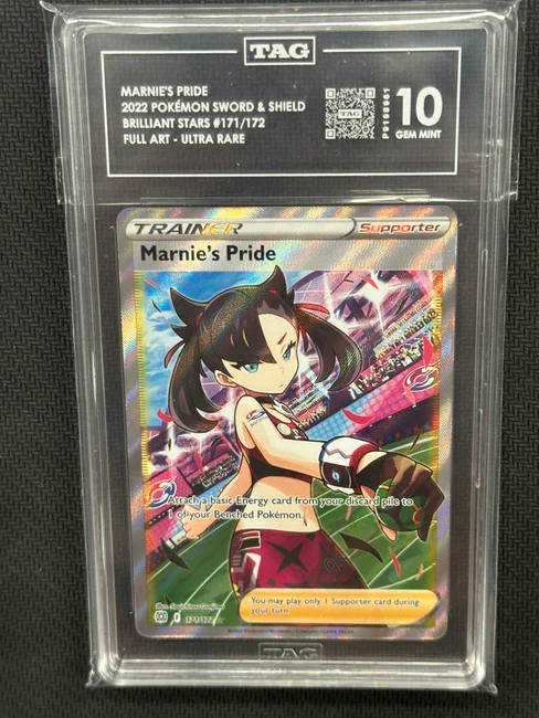 Marnie's Pride  Pokemon Brilliant Stars Ultra Rare TAG 10 PSA #171/172