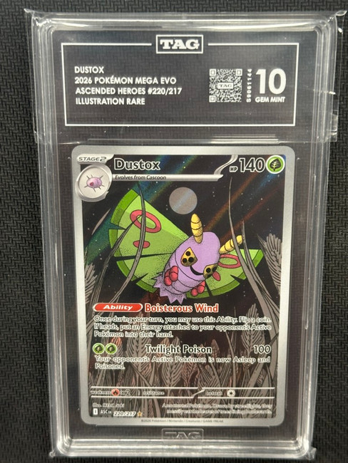 Dustox  Pokemon Ascended Heroes Illustration Rare TAG 10 PSA #220/217