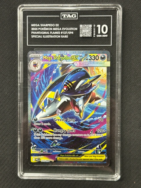 Mega Sharpedo EX  Mega Evolution Special Illustration Rare TAG 10 F8556119 #127
