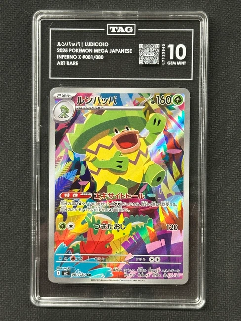 Ludicolo  Pokemon Inferno X Art Rare TAG 10 L7123543 PSA #081/080