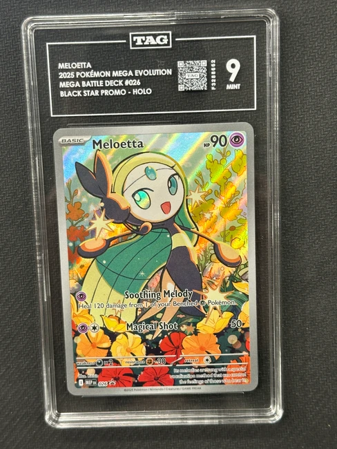 Meloetta  Pokemon Mega Evolution Black Star Promo TAG 9 F3288662 PSA #26