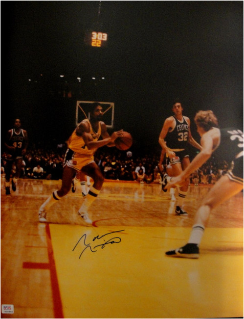 Norm Nixon Hand Signed Autograph 16x20 Photo Los Angeles Lakers Passing PSA/DNA
