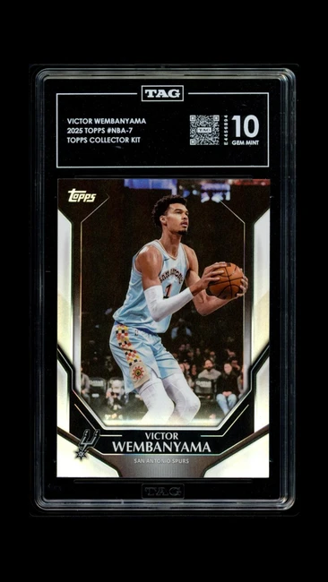 Victor Wembanyama 2025 Topps Collector Kit  Graded TAG 10 Gem Mint #NBA-7 456894