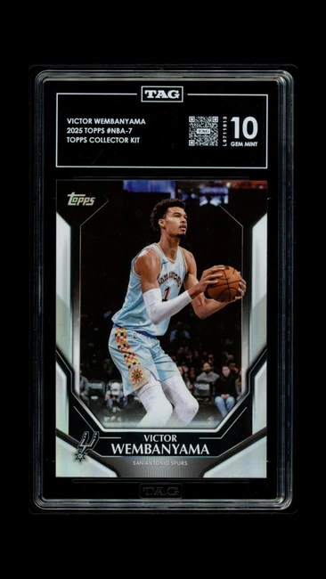 Victor Wembanyama 2025 Topps Collector Kit  Graded TAG 10 Gem Mint #NBA-7 711813