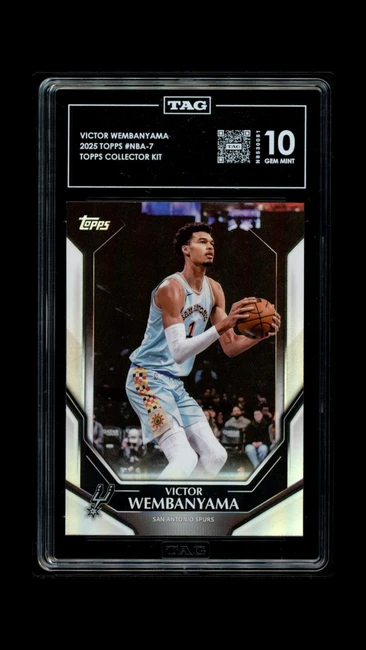 Victor Wembanyama 2025 Topps Collector Kit  Graded TAG 10 Gem Mint #NBA-7 530081