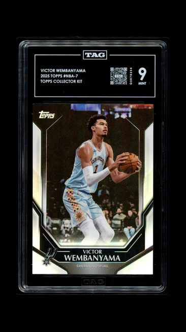 Victor Wembanyama 2025 Topps Collector Kit  Graded TAG 9 Mint #NBA-7 Q3878234