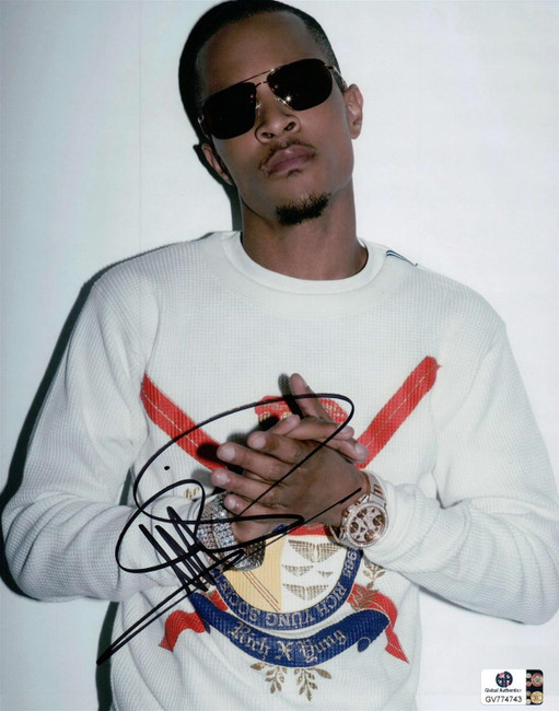 T.I. Signed Autographed 8x10 Photo Posing White Shirt Sexy GA774743