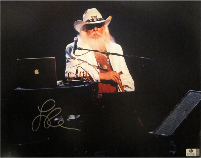 Leon Russell Signed Autographed 11X14 Photo Country Star on Stage GA774683