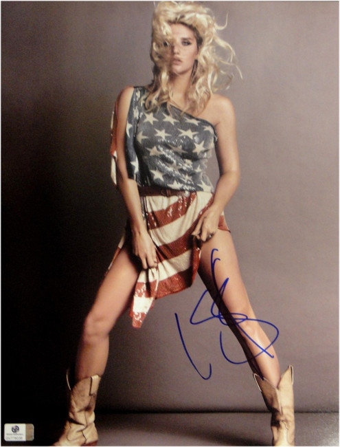 Kesha Ke$ha Signed Autographed 11X14 Photo America Outfit Sexy GA776036