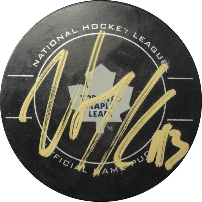 Nazem Kadri Hand Signed Autographed NHL Hockey Puck Toronto Maple Leafs UDA