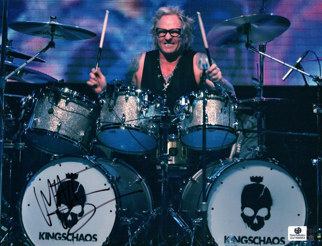 Matt Sorum Signed Autographed 8.5X1` Photo Guns N' Roses Drummer on Stage 788863