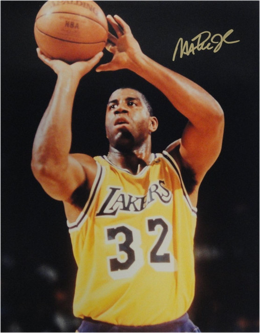 Magic Johnson Hand Signed Autographed 16x20 Photo Free Throw LA Lakers HOF COA