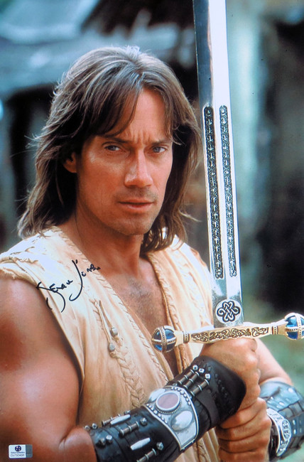 Kevin Sorbo Signed Autographed 12X18 Photo Hercules with Sword JSA T59760